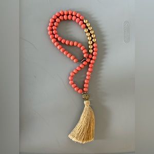 Orange boutique necklace. Great for Clemson games.